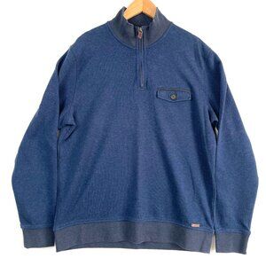 TED BAKER Bevyhil 1/4 Zip Classic Funnel Neck Sweater Mens Size 4 US L Blue